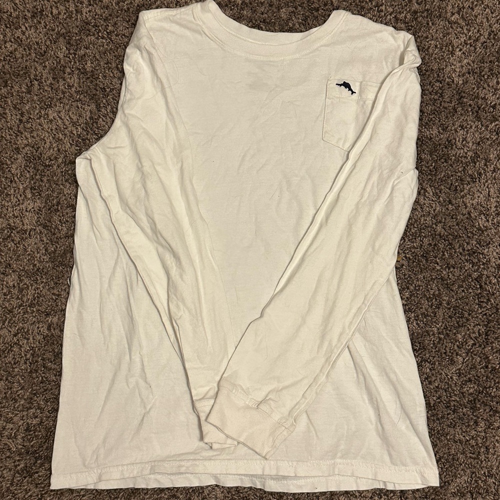 kids XXL tommy bahama White long sleeve shirt with pocket #casual
